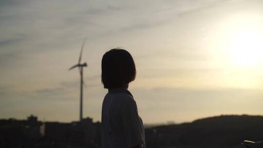 美女看夕阳风景日落情绪MV旅拍唯美短片