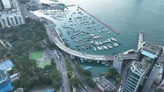 香港东部走廊道路航拍海岸公路车辆交通车流