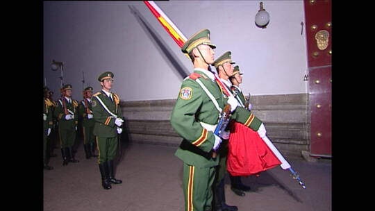 视频合辑 天安门国旗护卫队升旗仪式全过程视频素材模板下载