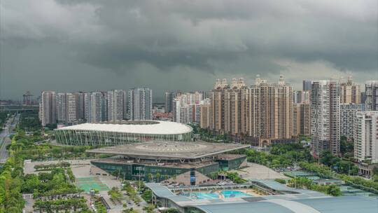 宝安体育场暴雨延时