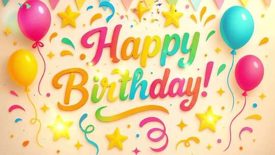 生日庆祝气球装饰画面