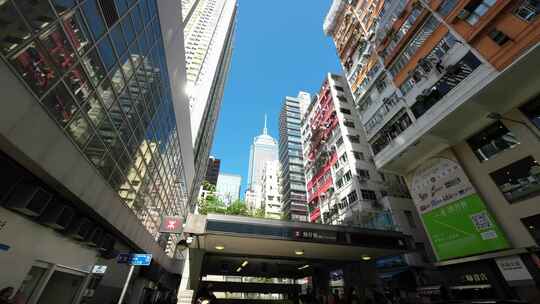 香港铜锣湾马路街景视频素材模板下载