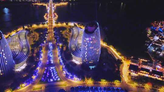 【夜景】中国海南海花岛