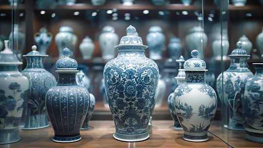 青花瓷器展览 非遗传承陶瓷工艺 中华瑰宝