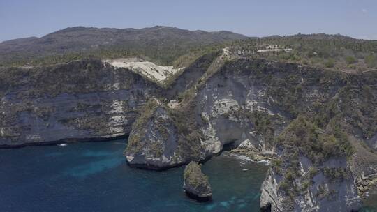 4K巴厘岛海岛佩妮达岛海浪航拍风光视频素材模板下载