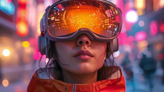 VR眼镜虚拟现实视频素材模板下载