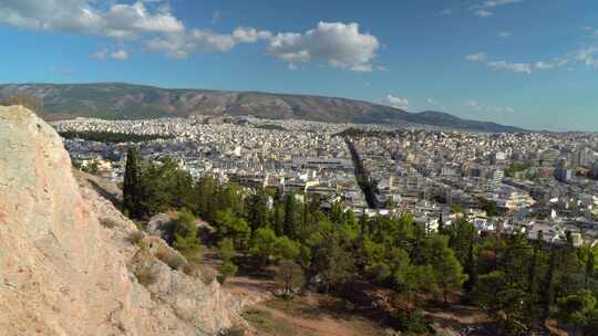 从Philopappos山顶看雅典全景