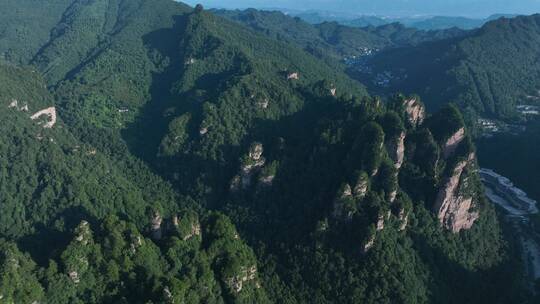 4K航拍张家界武陵源风景区群山