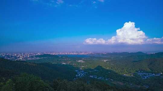 西湖全景日转夜延时