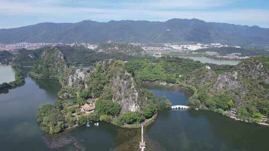 广东肇庆七星山5A景区星湖航拍