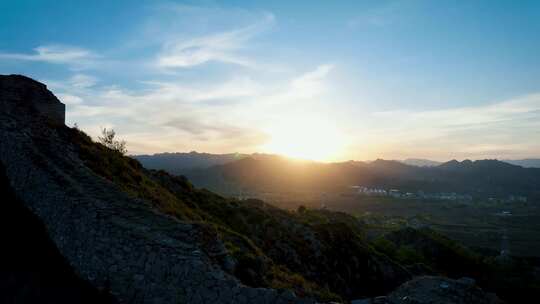 涞源长城日落全景