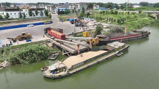 涡河码头小麦装船运输水运