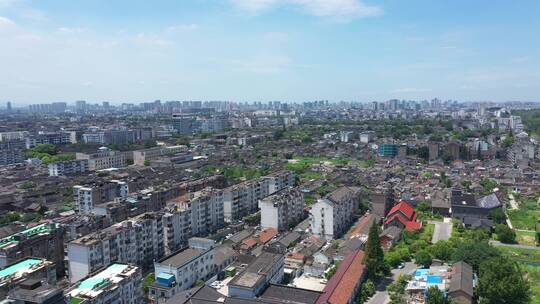 航拍扬州城市建筑