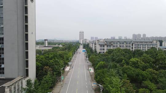 无锡江南大学4K航拍北门原素材