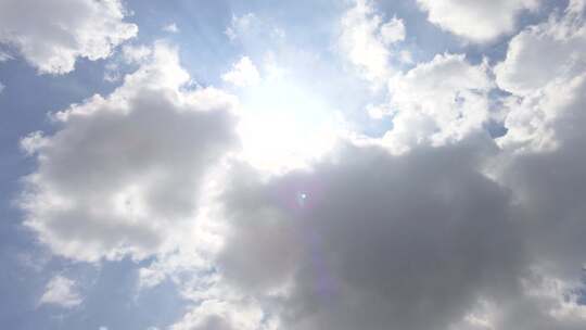 蓝天白云午时太阳阳光天气延时摄影视频素材模板下载