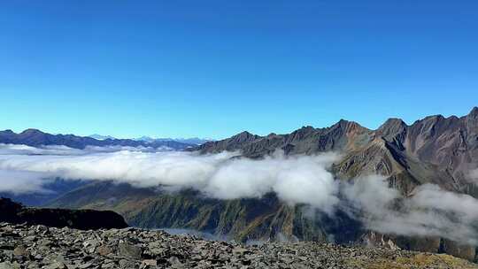 四川阿坝四姑娘山云景延时风光视频素材模板下载