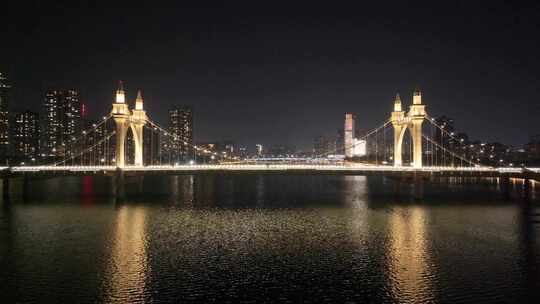 珠海白石桥夜景航拍