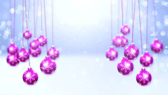 雪中的紫色球体