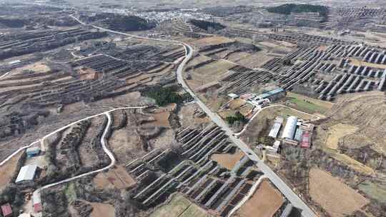 太阳能 公路 航拍 自然 建设 城市