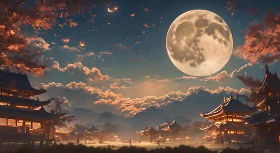 十五的月亮 中秋节 中秋 月亮 圆月亮