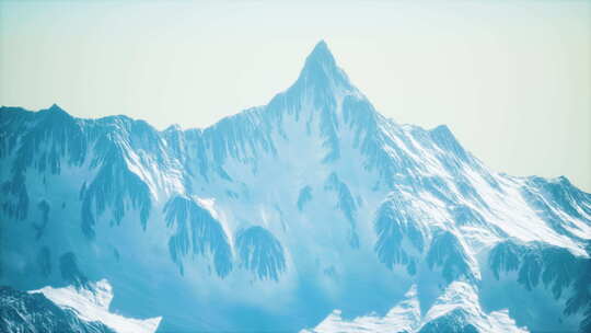 雪山山峰航拍视频素材模板下载