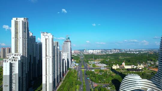 广西绿城南宁街景城市风光地标建筑航拍