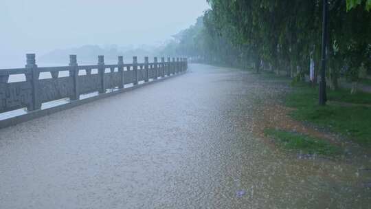 暴雨 路面 积水