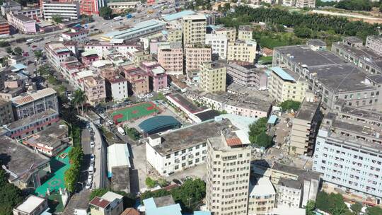 航拍深圳城市建筑风景