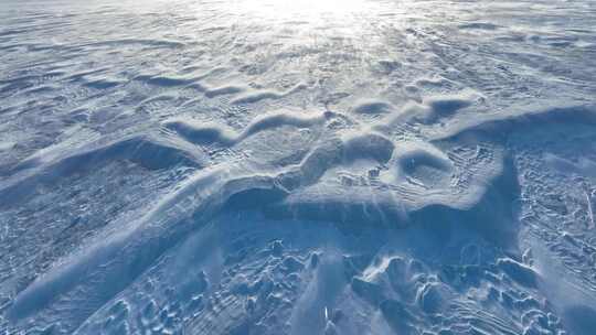 冬天呼伦贝尔自然风光雪景寒风暖阳