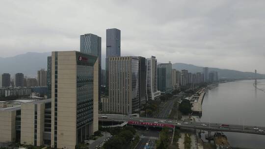 4k 航拍福州城市景观全景