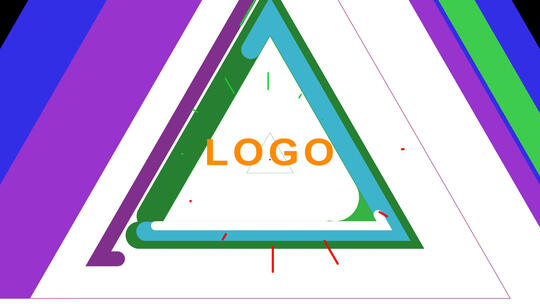 MG动画三角划相LOGO演绎4KAE工程