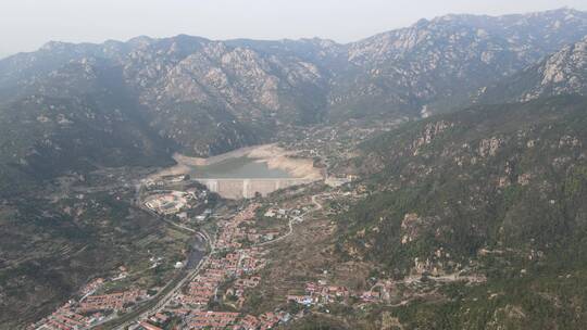 航拍山东青岛崂山景区