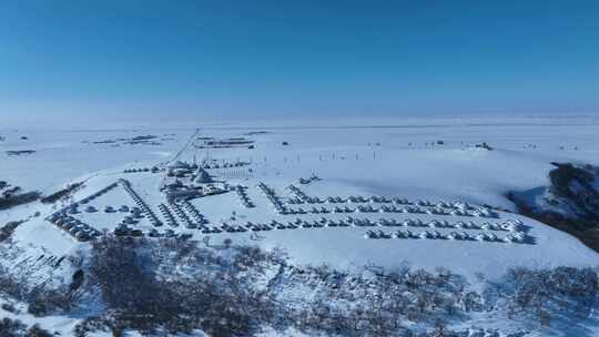 内蒙古巴彦呼硕“相约敖包”雪景