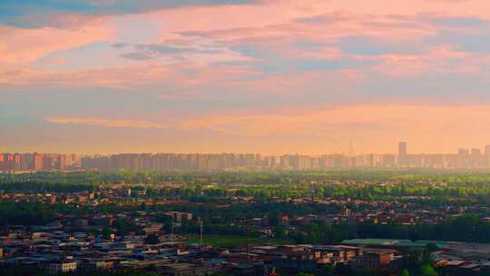 城市晚霞
