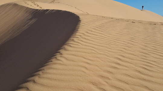摩洛哥沙漠的沙丘。
