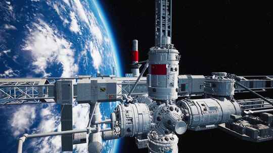 星际空间 中国空间站 探索宇宙视频素材模板下载