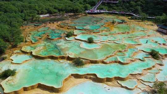 四川黄龙景区航拍