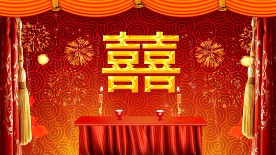 中式婚礼喜庆氛围视频素材视频素材模板下载