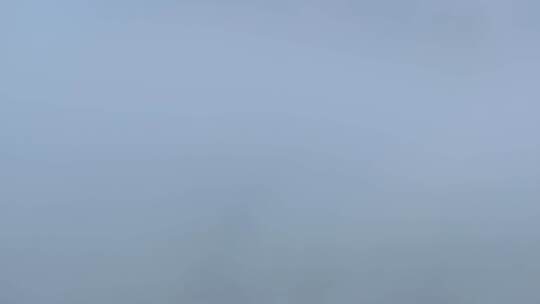 海南海口平流雾航拍