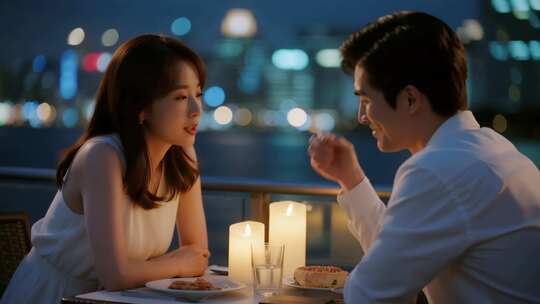 七夕节情侣浪漫约会温馨爱情视频