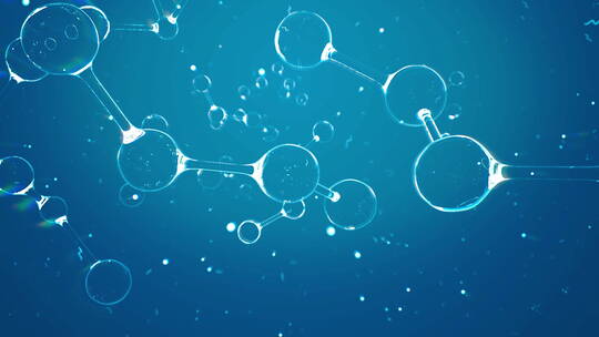 生物细胞DNA分子结构分子气泡原子特效视频