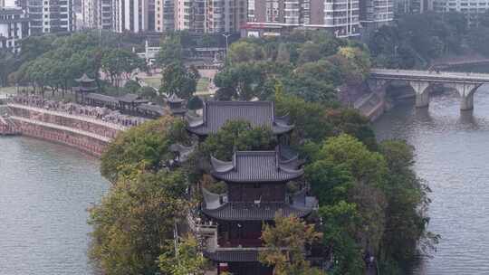 湖南衡阳石鼓书院航拍