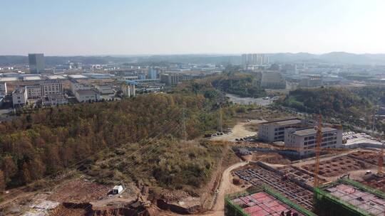 航拍湖北宜昌夷陵区乡村建设