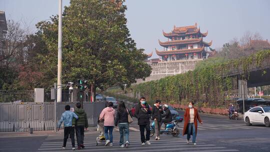 长沙杜甫江阁城市街景