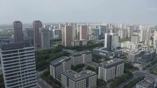 「有版权」航拍昆山花桥城市建筑4K-2