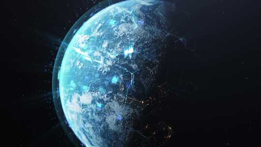 科技数据化信息化地球