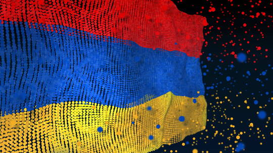 亚美尼亚国旗粒子动画