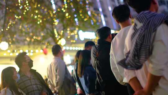 浙江省杭州市拱墅区武林夜市夜晚夜景逛街购