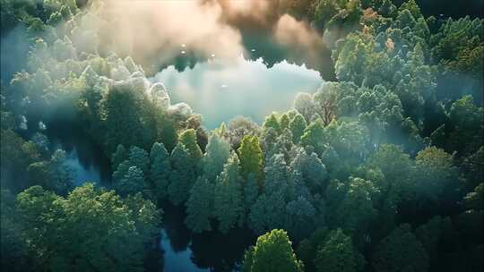 大自然森林树林阳光风景风光唯美早晨清晨a