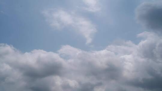 云朵飘过白云延时云层气象天气中午天空风景